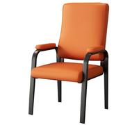 Office Chair for Conference & Home Study Upholstered Reading Chair with Back Support & Padded Armrests Comfortable Guest Armchair (ge)