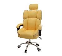 Office Chair Gaming Chair Comfortable Accent Chair Seat Office Chair Study Desk Chairs Swivel Single Sofa Backrest Computer Chair Comfortable (Yellow W/Footrest)