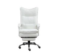 Office Chair Home, Executive Retro Pu Leather With Rubber Wheels Computer Desk Chair Ergonomic Three-Section High Back Support Comfy Computer Chair()