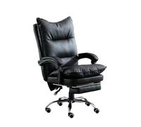Office Chair Home, Executive Retro Pu Leather With Rubber Wheels Computer Desk Chair Ergonomic Three-Section High Back Support Comfy Computer Chair()