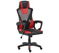 Office Chair IGNIS Faux Leather Red
