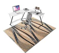 Office Chair Mat 130 x 160 cm, Floor Protector Rug for Gaming Rolling Chair, Carpet Protectors Non Slip, Computer Desk Floor Mats for Home Office Hardwood Floors Kitchen Living Room, Easy to Clean