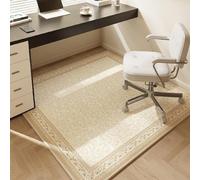 Office Chair Mat for Carpet Modern Style Flower Pattern Non-slip Washable Wooden Hard Floor Protection Mats Silent Crystal Velvet Computer Desk Chair Mat for Office Gaming Room (Colour 5,60x60cm)