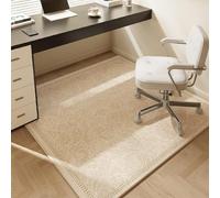 Office Chair Mat for Carpet Modern Style Flower Pattern Non-slip Washable Wooden Hard Floor Protection Mats Silent Crystal Velvet Computer Desk Chair Mat for Office Gaming Room (Colour 3,120x120cm)