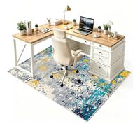Office Chair Mat for Carpeted and Hardwood Floor Protector 150 x 170 cm | Non-Slip Computer Gaming Rolling Chair Desk Mat Protection Carpet for Wooden Floors