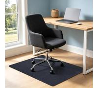 Office Chair Mat for Hard Floors, 120x90 cm Non-Slip Floor Protector for Office Chair, Anti-Scratch Desk Chair Mat for Home Office, Easy Glide, Low-Pile Computer Chair Mat (Charcoal Grey)