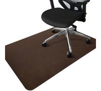 Office Chair Mat for Hardwood Floor,120/140x90cm Rolling Chair Mat,Under Desk Low-Pile Rug,Multi-Purpose Floor Protector for Home Office (Brown,90x140cm)