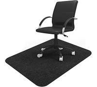Office Chair Mat for Hardwood Floor, 120 x 90 cm Desk Chair Mats for Carpet, Non-slip Computer Chair Mat for Hard Floor, Carpet Protector Chair Mats for Home, Office Rolling Chair (Black)