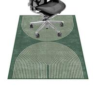Office Chair Mat for Hardwood Floor&Tile Floor,36"X 48" Heavy Duty Desk Chair Mat for Hard Floors,Under Desk Rug for Rolling Computer Chair,Anti Slip,Low Pile Carpet Floor-Geo Green