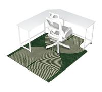 Office Chair Mat for Hardwood Floor & Tile Floor,48"X 60" Heavy Duty Desk Chair Mat for Hard Floors, Under Desk Rug for Rolling Computer Chair,Anti Slip,Low Pile Carpet Protector-Convex Geo Green