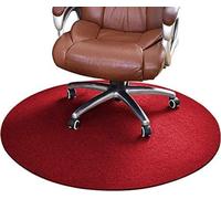 Office Chair Mat,Round Heavy Duty Carpet Area Rug Multi-Purpose Floor Protector Anti Slip Computer Desk Rolling Chairs Mat for Hardwood Tile Floor (Red,100cm/39.4inch)