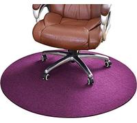 Office Chair Mat,Round Heavy Duty Carpet Area Rug Multi-Purpose Floor Protector Anti Slip Computer Desk Rolling Chairs Mat for Hardwood Tile Floor (Purple,80cm/31.5inch)