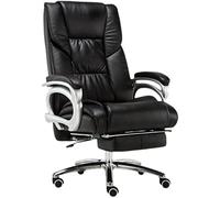 Office Chair, Office Chair,High-Back Executive Office Chair with Footrest, with Reclining Function and Armrest, Adjustable Height and 360° Swivel Computer Desk Chair,Black to Pursue/