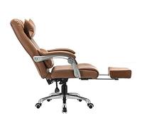 Office Chair Office Chiar with Footrest Task Swivel Executive Computer Chair Adjustable Height with Headrest and Lumbar rt,Coffee (Khaki)