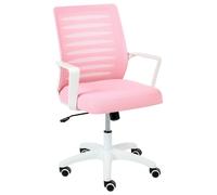 Beliani Scandinavian Office Chair Radiant Pink