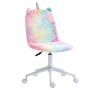 Office Chair Rainbow Plush Fluffy Upholstery Sponge Padding 41x55x98cm HighBack