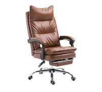 Office Chair Reclining Chair Swivel High Back Chair Desk Task Computer Chair with Footrest PU Leather Executive Office Chair,Brown
