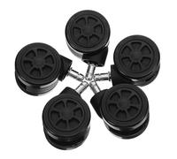 Office Chair Replacement Swivel Stem Casters 5pcs for Computer Chairs | Smooth Rolling Action, Heavy Duty 30kg Load, Polyurethane and Metal Build, Home and Office Use