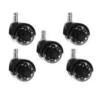 Office Chair Replacement Wheels Pu Caster 5pcs Black