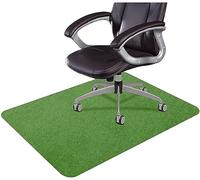 Office Chair Rug Mat- Floor Protector, Non Slip - Stop Noise Rectangular Carpet Anti-Fouling Desks Rolling Chair Underlay, for Hardwood Tile, Home Hallway Entrance Hall Bedroom (Green,100*140)