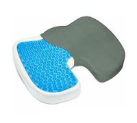 Office Chair Seat Cushion Ergonomic Orthopedic Memory Foam with Gel Cushioning Support Cushion for Sciatica, Coccyx, Wheelchair and Hip Pain Anti-Slip Gel Ergonomic Cushion for Office Chair Grey Cover