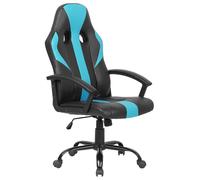 Office Chair SUCCESS Faux Leather Turquoise