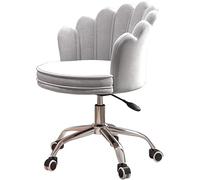 Office Chair, Swivel Office Chair Computer Chair Velvet, Desk Chair with Lifting Adjust, Swivel Chair for Vanity, re Chair for Home Office Living Room Des, (Grey)