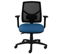 Office Chair Synchro Tilt Mesh Fabric Height-Adjustable Armrest Black, Blue 150 kg Breeze 2