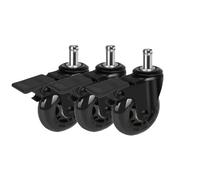 Office Chair Wheels 3/5 Pack Office Chair Casters, Heavy Duty Wheels 3 Inch, Fits All Floors, Common Standard Bar Size With Brakes(3pcs 10mm,2.5in)