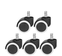 Office Chair Wheels 5/1PCS Chair Wheel Caster Replacement Soft Mute Desk Wheels For Work Heavy Duty Rolling Office(5PCS-White)
