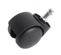 Office Chair Wheels 5 Pcs 2 Inch Stem Universal Mute Black Caster Nylon Wheel Executive Chair Office Chair Swivel Rollers 360 Degree