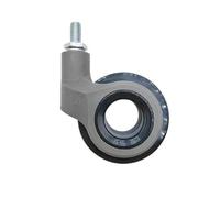 Office Chair Wheels 5Pcs Thin Concise Swivel Hubless Hollow Caster Wheel With Grip Ring Threaded Stem For Office Chair Replacement For Carpet(M8 Grey)