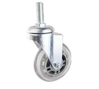 Office Chair Wheels Light Duty Transparent Furniture Caster 2.5/3/4/5 Inch Wheel With Brake Lever Screw Silent Universal Office Chair(Activity-M12,4inch)