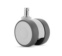 office chair wheels replacement,2.5 inch soft polyurethane wheels for hardwood floors and carpet,heavy duty chair wheels with standard stem 7/16″* 7/8″(11mm*22mm),Set of 5-2.5 Inch white
