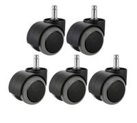 Office Chair Wheels Replacement for IKEA Chairs, 10mm Stem (Set of 5), 2" Heavy Duty Swivel Polyurethane Casters for IKEA Chair Furniture Accessories, Protection for Hardwood Floors Carpet