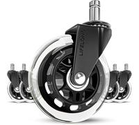 Office Chair Wheels Replacement Rubber Chair casters for ALL Floors Including