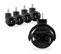 Office Chair Wheels Set of 5 Universal Pin Size 11x22mm Rubber Castors, 2-Inch Supports up to 700lbs/318kg Chair Castors for Computer Gaming Chair for Hard Floors, Parquet, Carpet, Laminate