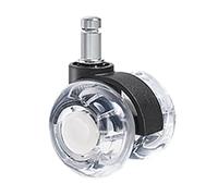 Office Chair Wheels Universal Furniture Caster Swivel Rollers Wheel Chair Office Wheels Mute Desk Soft Pulley(Black-No Dust Plate)