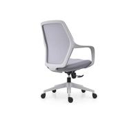 Office Chair with Lumbar Support MidBack Mesh Rolling Swivel Task Chair for Home Study BedroomComfortable Armrest for Adults & Students (Glacier Gray)