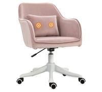 Office Chair with Rechargeable Electric Vibration Massage Lumbar Pillow, Wheels