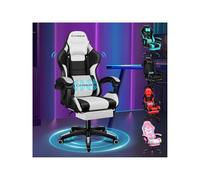 Office Chairs For Home,Ergonomic Computer Chair,Massage Gaming With 2-Point Massage On Lumbar,Comfy With Headrest Pillow Footrest Tall Back Recliner