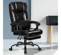 Office Chairs For Home,Ergonomic Computer Chair,With Dual-Layer Paddings,Desk With Footrest,High Back 150° Recliner Tilting Function Pu Leather,Gloss
