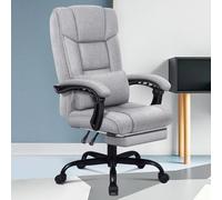 Office Chairs For Home,Ergonomic Computer Chair,With Dual-Layer Paddings,Desk With Footrest,High Back 150° Recliner Tilting Function Fabric Linen,Bla