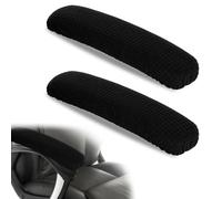 Office Computer Chair Arm Covers, 2PCS Polyester Removable Machine Washable Chair Arm Pad Cover, Washable Stretchable Elastic Armrest Pad Covers, for Universal Office and Gaming Chairs(Black)