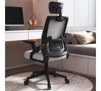 Office Computer Desk Chair, Mesh Computer Desk Chair with 3D Flip-up Gaming Chairs for Adults, Comfortable Lumbar Support, Comfy Arms 360 Swivel Comfy Task Executive Chair for Home, Office