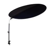 Office Cubicle and Desk Shade - Foldable 48" Circular Shading, Light-Proof Desk Canopy，Light Shade with Clamp and Rotatable Rod, Designed for Light Sensitive Workers