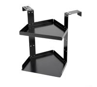 Office Cubicle Shelf Organizer with Adjustable Height and Hooks, Designed for Corner Space Optimization and Office Organization ((small double hook))