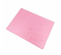 Office Cutting mat A3 A4 A5 PVC Cutting Mat Workbench Patchwork Cut Pad Sewing Manual DIY Knife Engraving Leather Board Side Underlay(Pink A3)