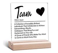 Office Decor Desk Sign Team Thank You Appreciation Gifts for Coworkers Colleagues Employees Teamwork Gift Plaque Sign for Home Office Desk Shelf Table Decoration Coworker Employee Appreciation Gifts
