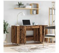 Office Desk 140x50x75 cm Old wood Engineered wood Matte Industrial Storage Shelf